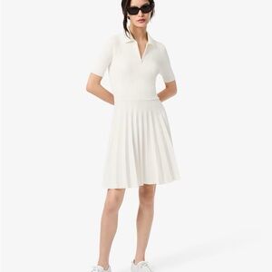 NWT White Pleated Polo Dress by Lacoste